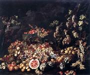 RECCO, Giuseppe Natura Morta con Frutta e Fiori painting